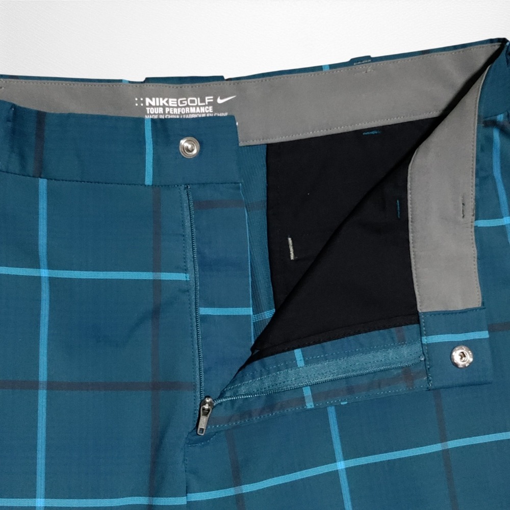Nike Golf Tour Performance Pants Mens 32x32 Plaid Dri-FIT Stretch Preppy - Picture 7 of 15